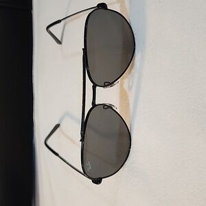 Ray-Ban New Aviator Black/Dark Grey Sunglasses, Gently Worn